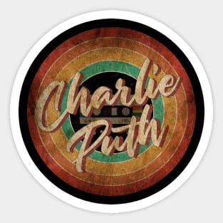 Charlie Puth Vintage Circle Art Sticker